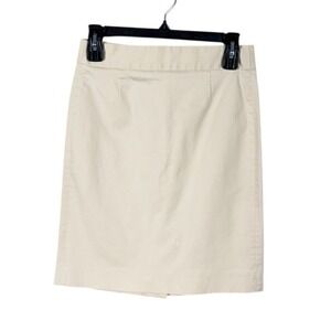 Vintage Y2K J Crew Pencil Skirt Size 2 Preppy Twee Clean Coastal Euro Summer